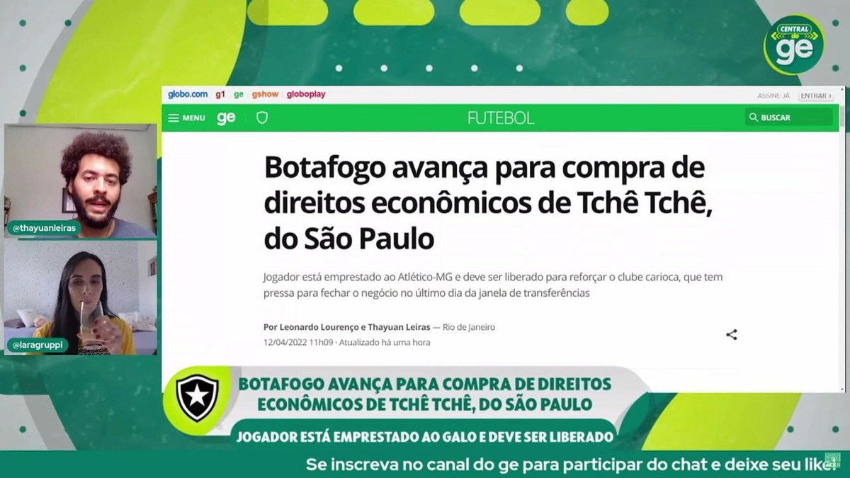 São Paulo acerta venda de Tchê Tchê para o Botafogo - Globo.com
